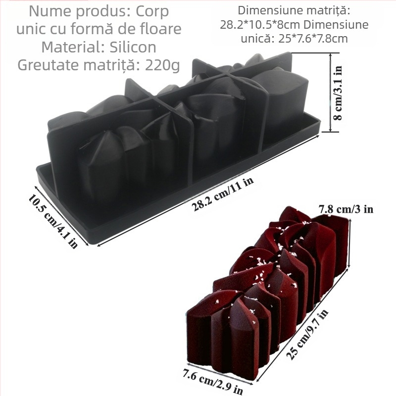 Rolă de lână Shenhong Sequoia, mucegai principal pentru mousse, mucegai din silicon, mucegai pentru ciocolată, instrument de copt dulce