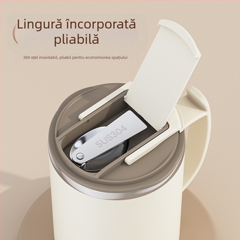 Ceașcă de cafea cu valoare cromatică ridicată, furnizată direct din fabrică, din oțel inoxidabil 304, cu scurgere de ceai, birou cu capac, generație de căni