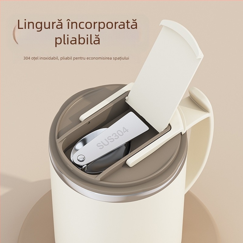 Ceașcă de cafea cu valoare cromatică ridicată, furnizată direct din fabrică, din oțel inoxidabil 304, cu scurgere de ceai, birou cu capac, generație de căni