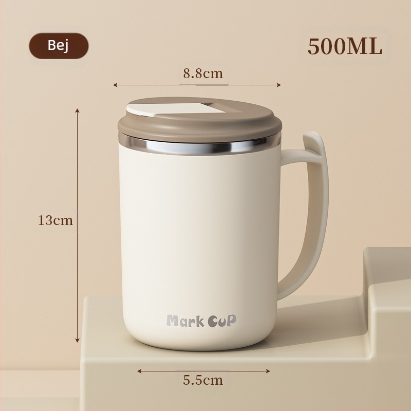 Ceașcă de cafea cu valoare cromatică ridicată, furnizată direct din fabrică, din oțel inoxidabil 304, cu scurgere de ceai, birou cu capac, generație de căni