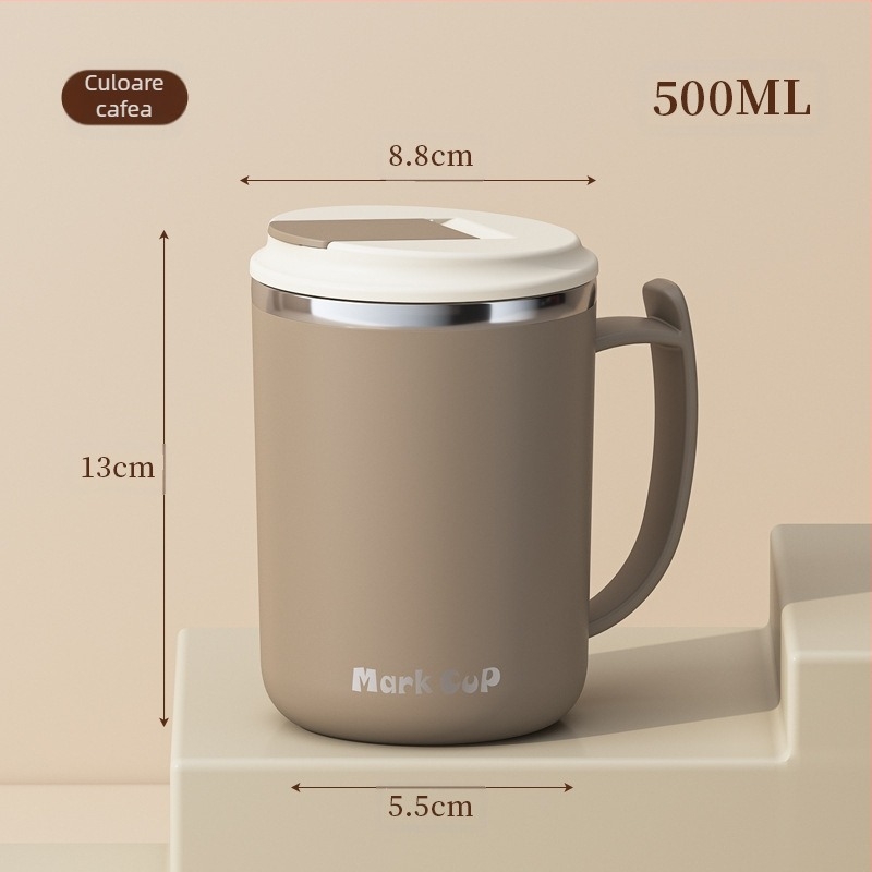 Ceașcă de cafea cu valoare cromatică ridicată, furnizată direct din fabrică, din oțel inoxidabil 304, cu scurgere de ceai, birou cu capac, generație de căni