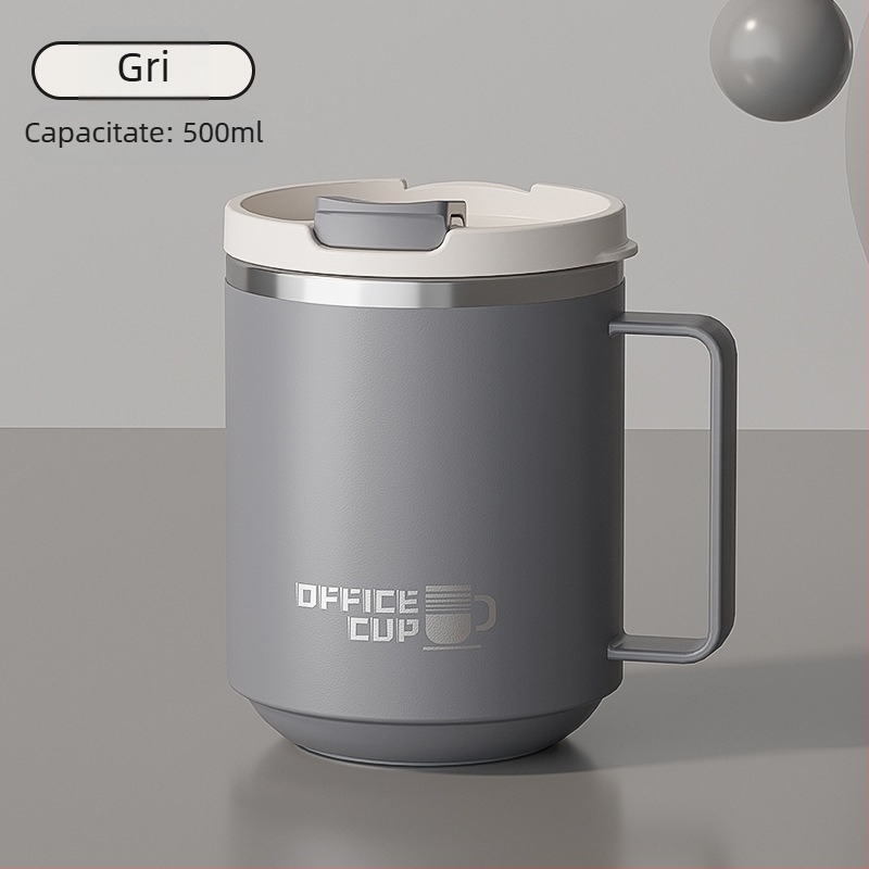 Ceașcă de cafea cu valoare cromatică ridicată, furnizată direct din fabrică, din oțel inoxidabil 304, cu scurgere de ceai, birou cu capac, generație de căni