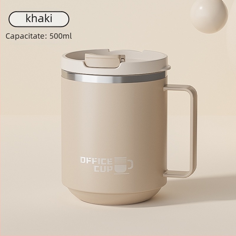 Ceașcă de cafea cu valoare cromatică ridicată, furnizată direct din fabrică, din oțel inoxidabil 304, cu scurgere de ceai, birou cu capac, generație de căni