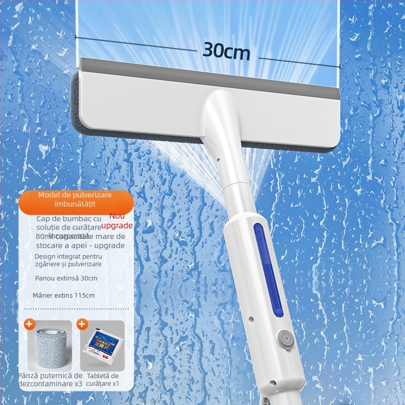 2023 noi instrumente speciale de curățare a ștergătoarelor de geam cu pulverizare cu apă pentru curățarea artefactelor din sticlă față-verso