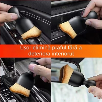 Perie de detalii despre înfrumusețarea mașinii, perie de spălare auto, duză de aer condiționat, ornamente interioare, perie moale pentru spațiul interior, instrument, perie interioară în stoc