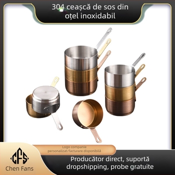 304 din oțel inoxidabil sos ceașcă cu sos farfurie Western Restaurant friptură sos ceașcă Creative sos roșii ceașcă găleată tacâmuri