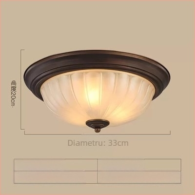 Lampă de tavan americană rotundă pentru dormitor matrimonial, lampă retro simplă pentru cameră, coridor, hol de intrare, lămpi pentru balcon
