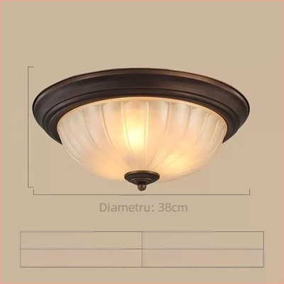 Lampă de tavan americană rotundă pentru dormitor matrimonial, lampă retro simplă pentru cameră, coridor, hol de intrare, lămpi pentru balcon