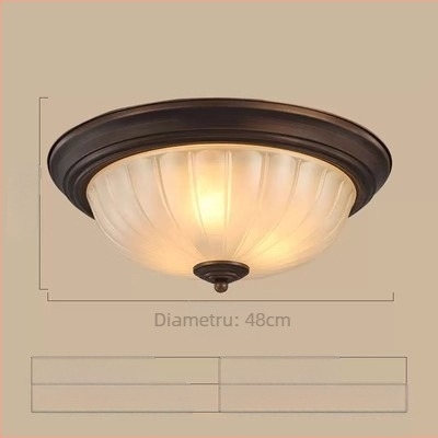 Lampă de tavan americană rotundă pentru dormitor matrimonial, lampă retro simplă pentru cameră, coridor, hol de intrare, lămpi pentru balcon