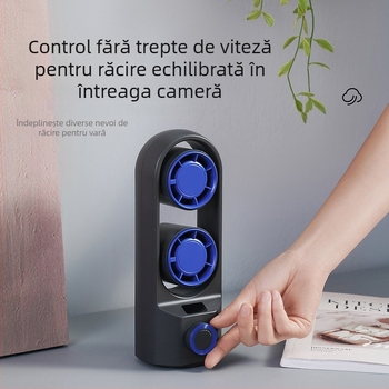 Ventilator turn desktop reîncărcabil USB nou, ventilator mic cu cap scuturabil pentru birou, ventilator portabil pentru exterior, mini ventilator, reîncărcabil, pentru acasă și birou