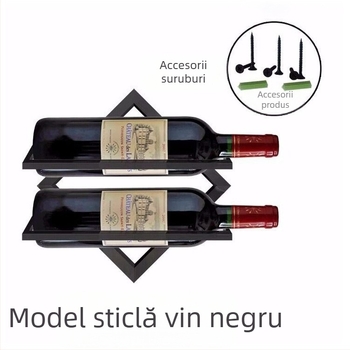 Raft de vin pliabil creativ de perete suspendat, suport pentru pahare de vin roșu, suport pentru afișare, suport de perete, suport pentru pahare de vin roșu, suport inversat pentru vin, suport pentru vin suspendat