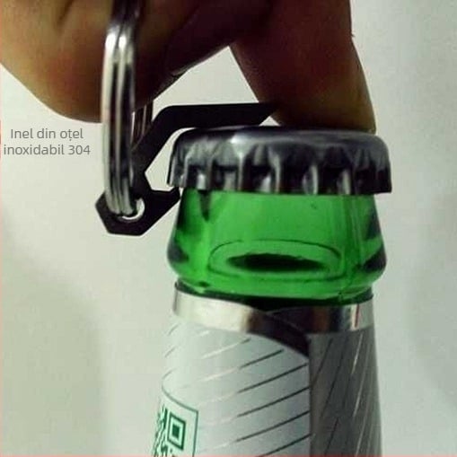 Șurubelniță mini deschizător de sticle din aliaj de titan, din oțel inoxidabil, gadget EDC, șurubelniță pentru bere, instrument pentru breloc