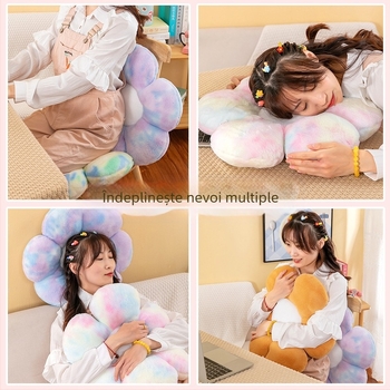Pernă de pluș cu pernă de flori Ins High Color Value, pernă de dormit, ornamente pentru scaun de birou, pernă de canapea