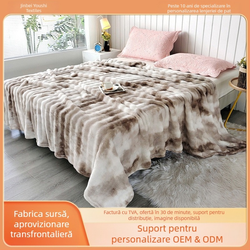 Pătură transfrontalieră Amazon cu bule mari Faleirong, imprimare cu cerneală, pictură față-verso, catifea cu lapte, aer condiționat, pătură șal