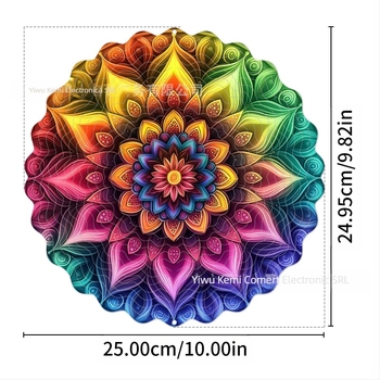 Clopoțel de vânt rotativ 3D direct din fabrică, transfrontalier, pentru a colora, pentru curte, grădină, decorațiuni metalice suspendate