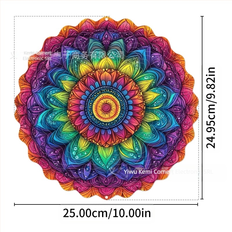 Clopoțel de vânt rotativ 3D direct din fabrică, transfrontalier, pentru a colora, pentru curte, grădină, decorațiuni metalice suspendate