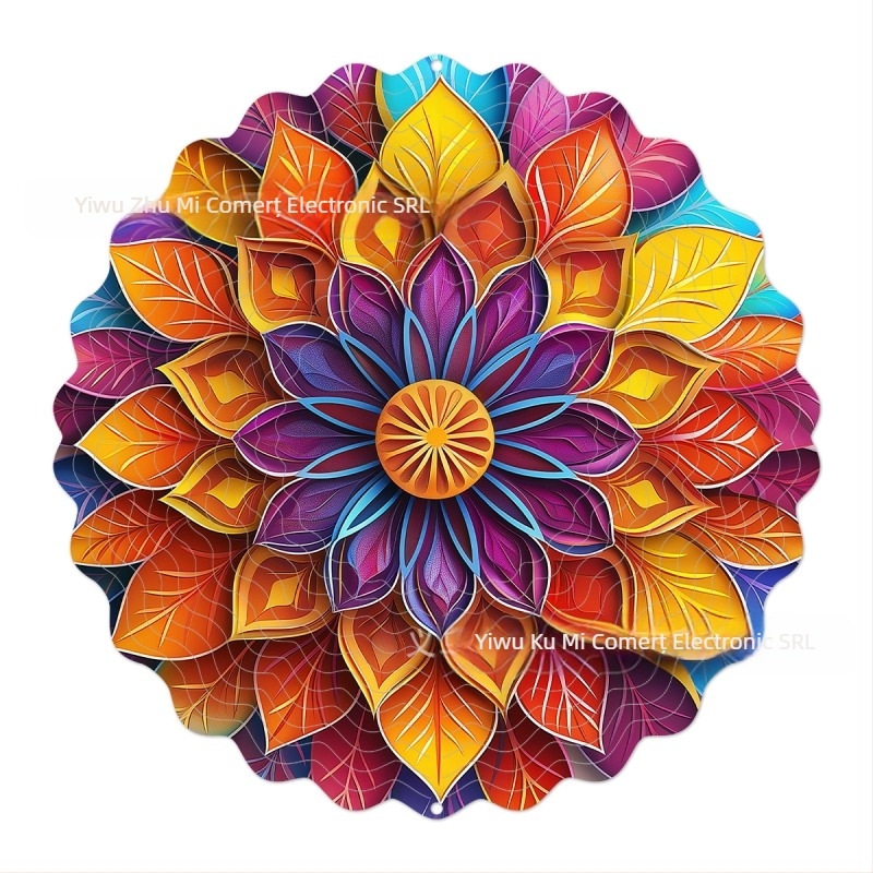 Clopoțel de vânt rotativ 3D direct din fabrică, transfrontalier, pentru a colora, pentru curte, grădină, decorațiuni metalice suspendate