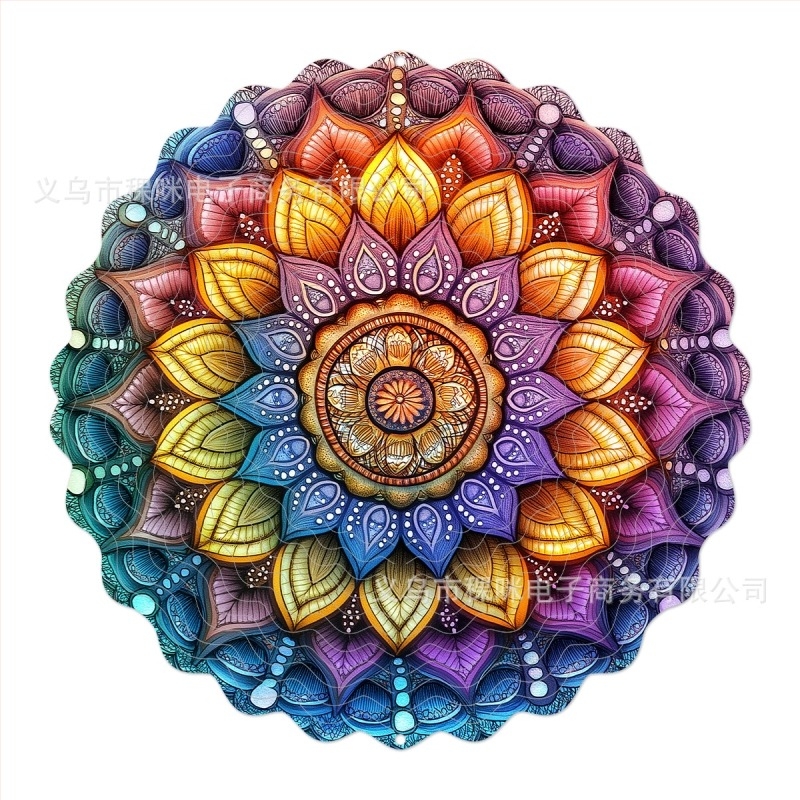 Clopoțel de vânt rotativ 3D direct din fabrică, transfrontalier, pentru a colora, pentru curte, grădină, decorațiuni metalice suspendate