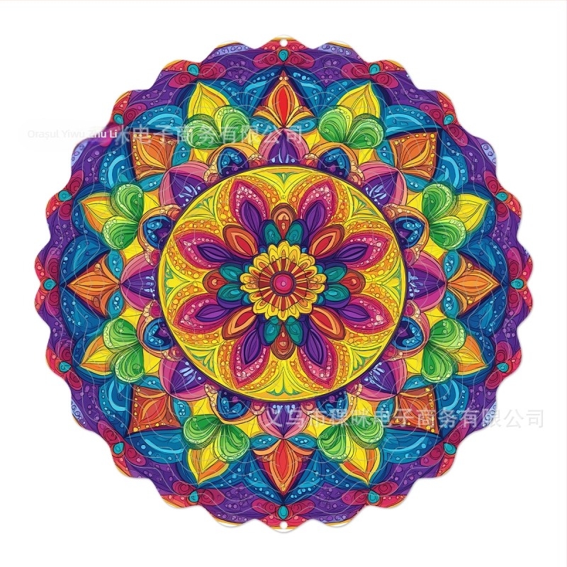 Clopoțel de vânt rotativ 3D direct din fabrică, transfrontalier, pentru a colora, pentru curte, grădină, decorațiuni metalice suspendate