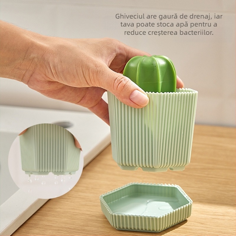 Perie de curățare pentru oală creativă nouă, bilă de cactus nano, perie de curățare cu gradient de culoare, perie de curățare pentru oală, bilă de cactus, perie de oală