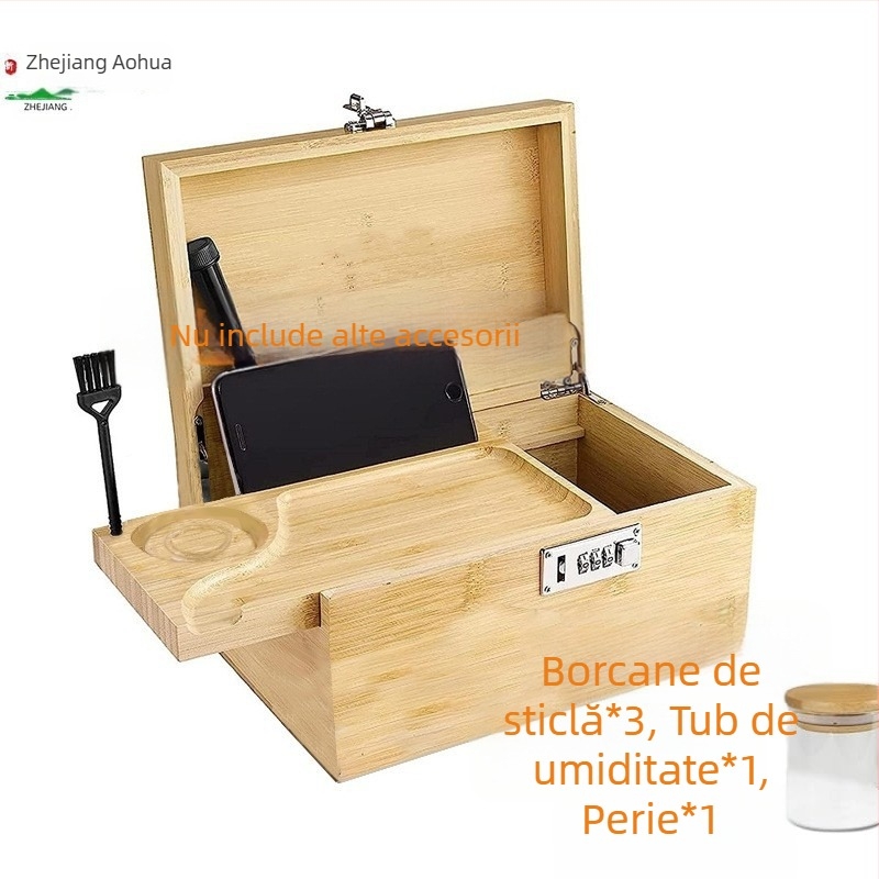 Cutie de depozitare din bambus, sertar desktop, depozitare artefactă, curățenie acasă, cutie de depozitare pentru bucătărie, cutie de tacâmuri