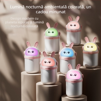 Umidificator de aer/apă portabil, cu desene animate drăguț, USB, liniștit, acasă, mașină, atmosferă colorată, dormitor, Mini, umidificator de aer/apă