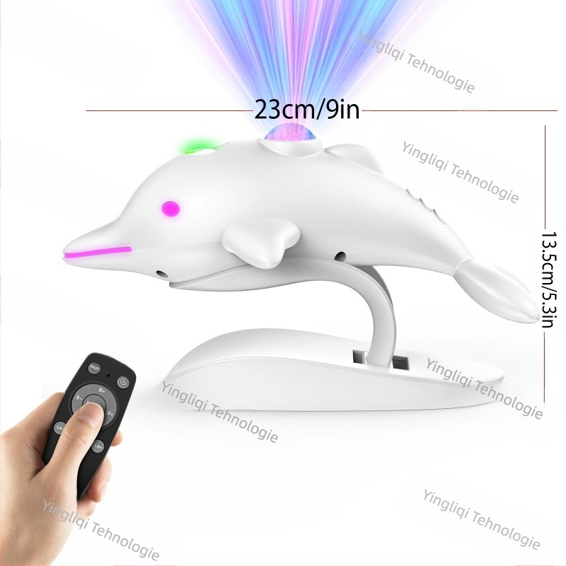 Noua lampă de proiecție colorată cu delfini transfrontalieri de la Amazon, lampă de proiecție cu LED-uri pentru dormitor, lumină de noapte pentru copii
