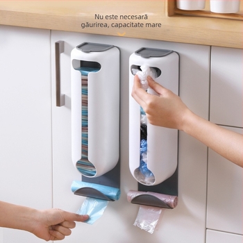 Douyin Bucătărie Perforator Fără Pungă Depozitare Rack De Plastic Montat Pe Perete Cutie De Depozitare Lenjerie De Casă Detașabilă