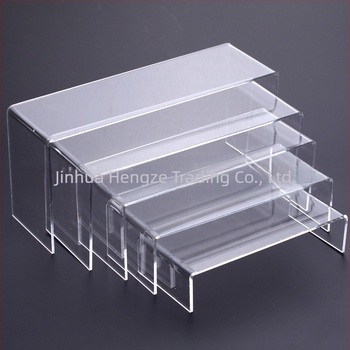 Suport de afișare transparent acrilic pentru pantofi, suport pentru cosmetice și bijuterii, suport pentru pantofi cu cinci straturi, recuzită pentru scară