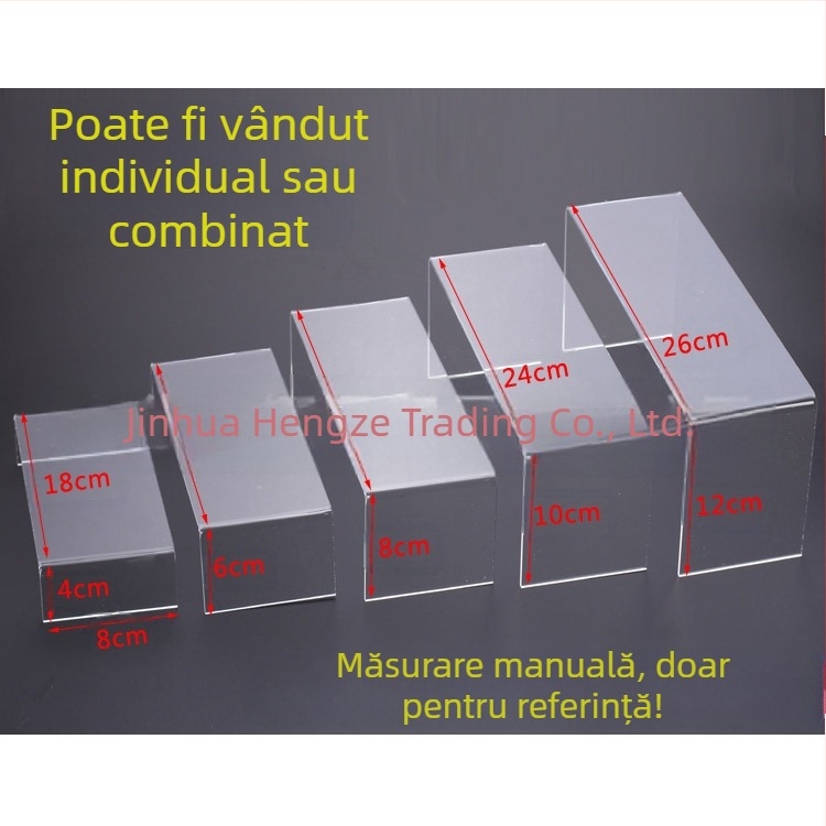 Suport de afișare transparent acrilic pentru pantofi, suport pentru cosmetice și bijuterii, suport pentru pantofi cu cinci straturi, recuzită pentru scară
