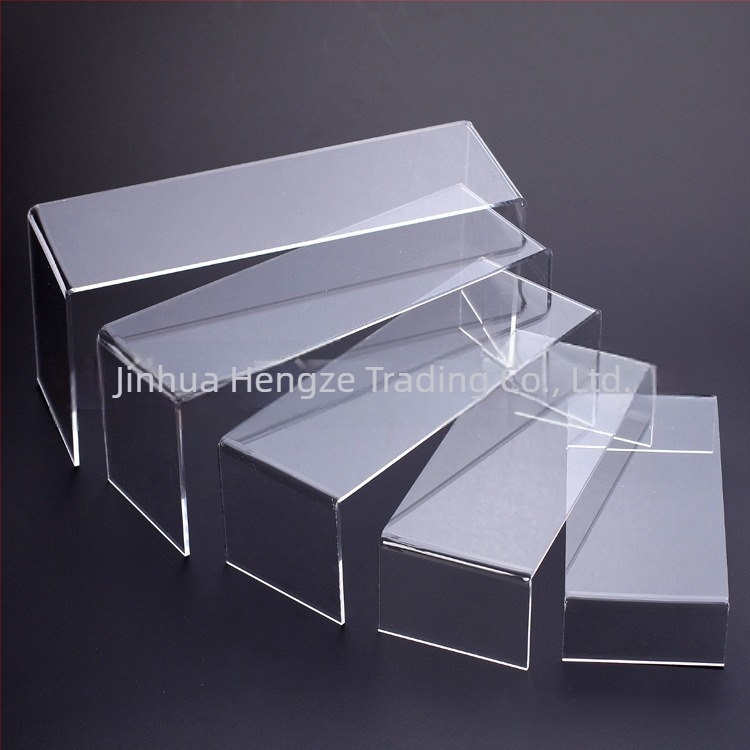 Suport de afișare transparent acrilic pentru pantofi, suport pentru cosmetice și bijuterii, suport pentru pantofi cu cinci straturi, recuzită pentru scară