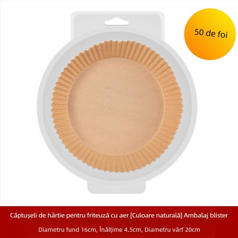 Hârtie dreptunghiulară pentru friteuza cu aer Amazon Explosions, hârtie de copt cu ulei siliconic, tavă de hârtie cu ulei siliconic de unică folosință