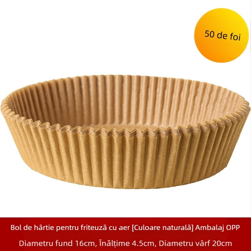Hârtie dreptunghiulară pentru friteuza cu aer Amazon Explosions, hârtie de copt cu ulei siliconic, tavă de hârtie cu ulei siliconic de unică folosință