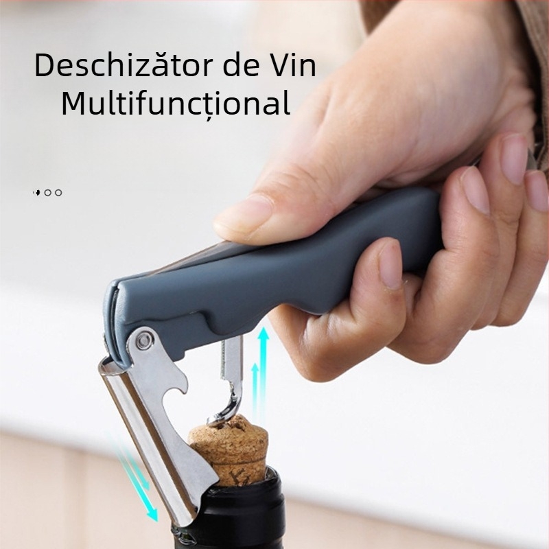 Deschizător de cutii de bere din oțel inoxidabil multifuncțional, deschidere de sticle de vin, multifuncțional, creativ, simplu, italian, ustensile de bucătărie en-gros