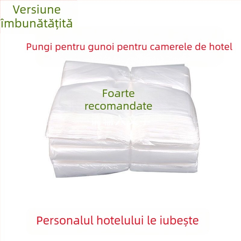 Saci de gunoi mici, 1000 bucăți, îngroșați, albi, speciali pentru camere de hotel, saci de gunoi din plastic transparent îngroșat, en-gros