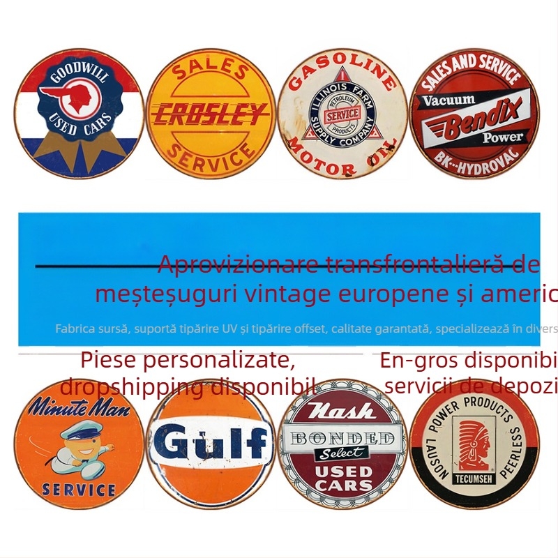 Pictură vintage în tablă, bar, KTV, mural decorativ, imprimare offset en-gros, procesare imprimare UV, Amazon, AliExpress transfrontalier