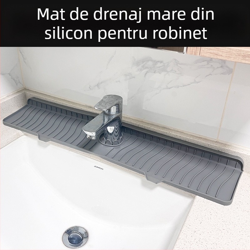 Covoraș de scurgere din silicon pentru bucătărie și baie, rezistent la stropire, pentru lavoar, covoraș de scurgere pentru spălare de masă, covoraș antiderapant pentru săpun