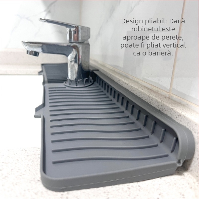 Covoraș de scurgere din silicon pentru bucătărie și baie, rezistent la stropire, pentru lavoar, covoraș de scurgere pentru spălare de masă, covoraș antiderapant pentru săpun
