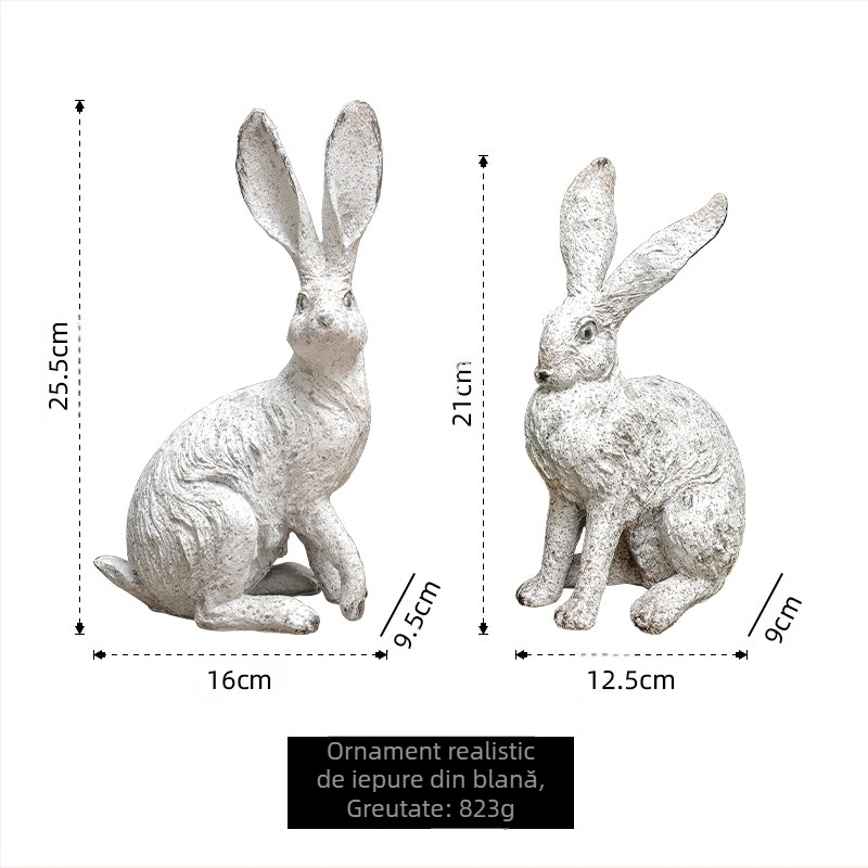 Recuzită de fotografiere antică americană, simulare curte de grădină, lână, senzație de iepure cu urechi lungi, ornamente decorative