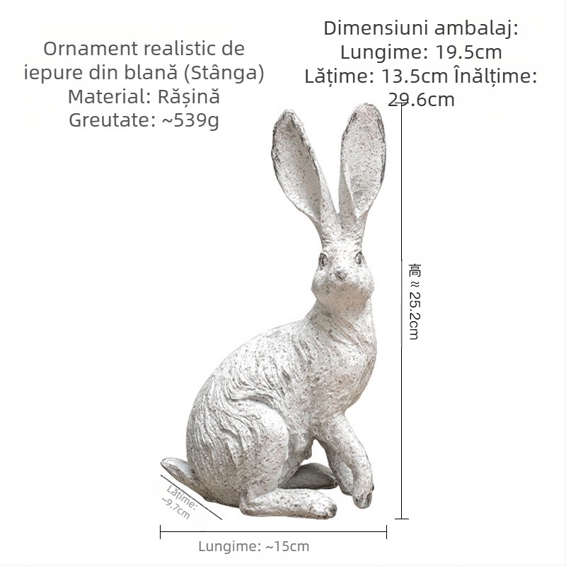 Recuzită de fotografiere antică americană, simulare curte de grădină, lână, senzație de iepure cu urechi lungi, ornamente decorative