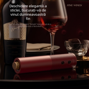 Deschizător de sticle electric de vin cu încărcare automată, deschizător de vin de uz casnic, deschizător de sticle, deschidere și acoperire sticle artefact