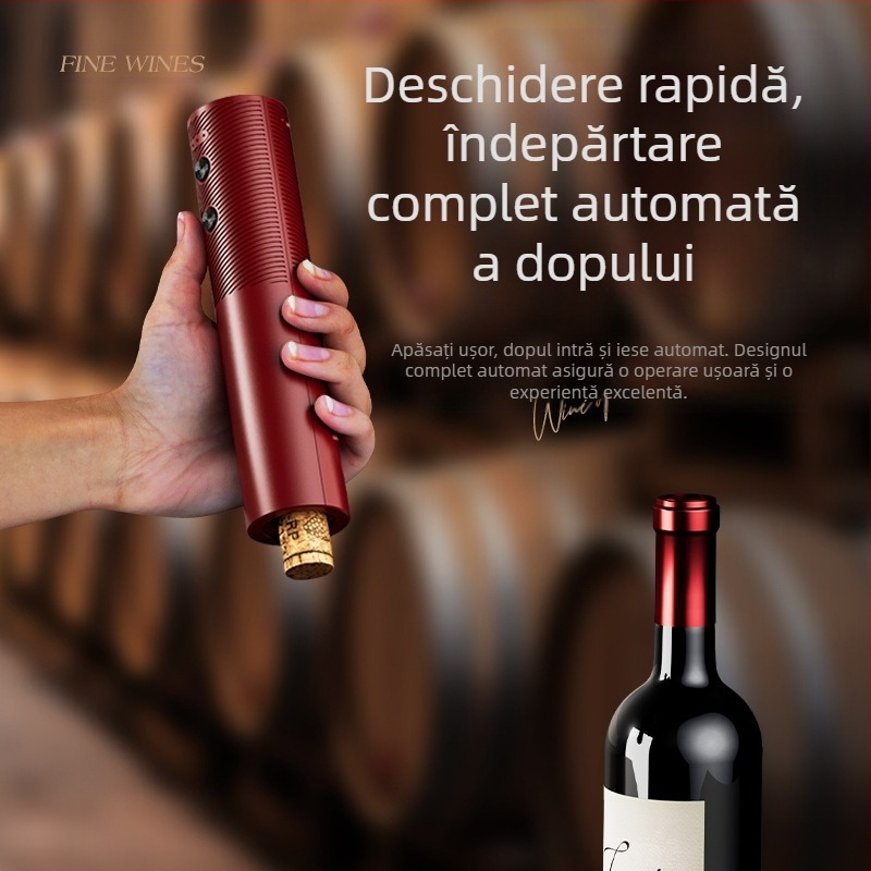 Deschizător de sticle electric de vin cu încărcare automată, deschizător de vin de uz casnic, deschizător de sticle, deschidere și acoperire sticle artefact