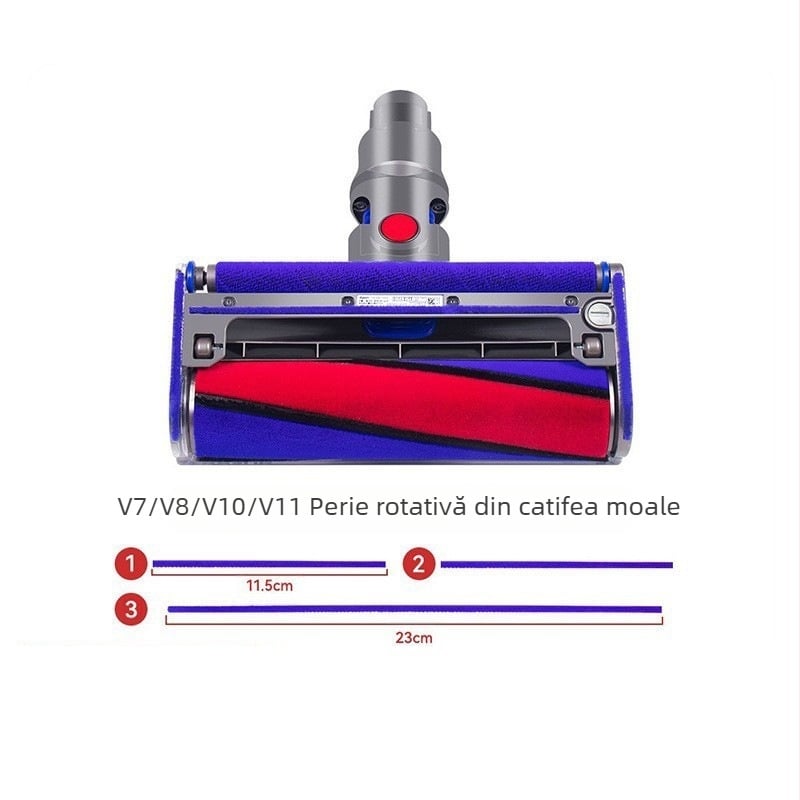 Potrivit pentru aspiratorul Dyson electric pentru podea, perie, benzi V7V8V10V11, bandă moale de pluș, accesorii pentru curățarea covoarelor de uz casnic