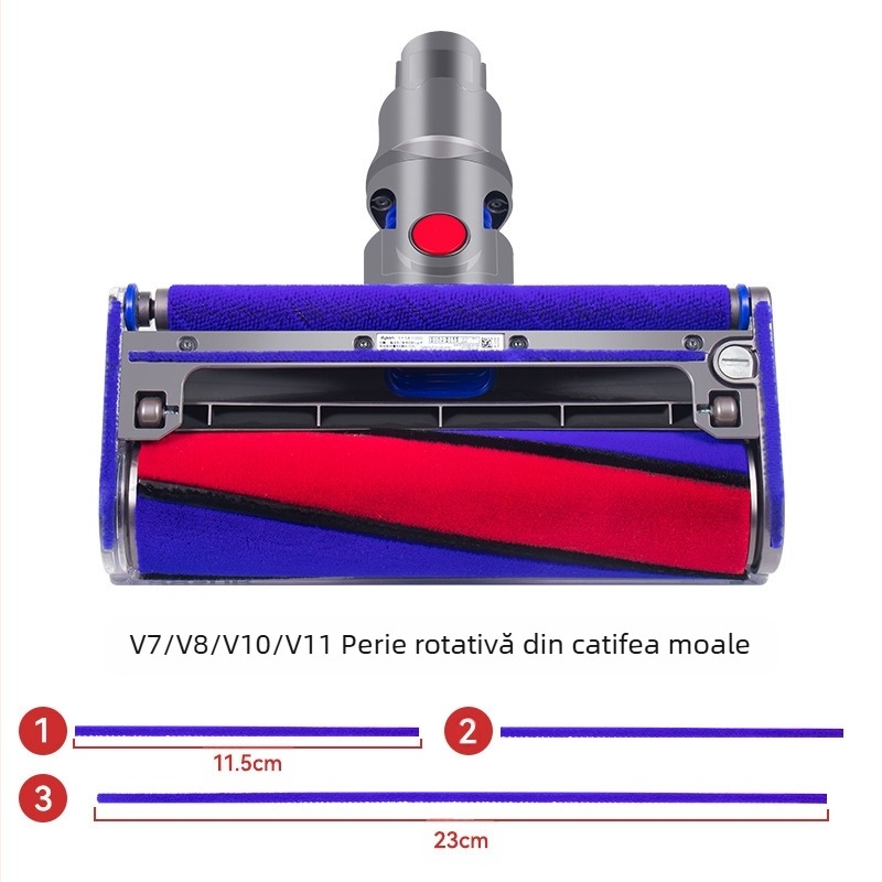 Potrivit pentru aspiratorul Dyson electric pentru podea, perie, benzi V7V8V10V11, bandă moale de pluș, accesorii pentru curățarea covoarelor de uz casnic