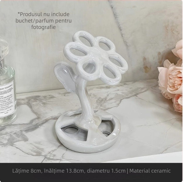 Toaletă toaletă creativă periuță de dinți depozitare raft perie cosmetică sprânceană stilou depozitare raft pentru set dentar bază ceramică de uz casnic