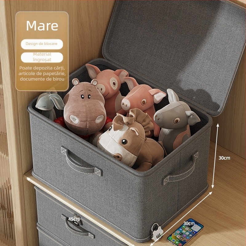 Coș de depozitare cu încuietoare, haine de uz casnic, dulap stratificat, organizator de artefacte, cuvertură de pantaloni, cu parolă