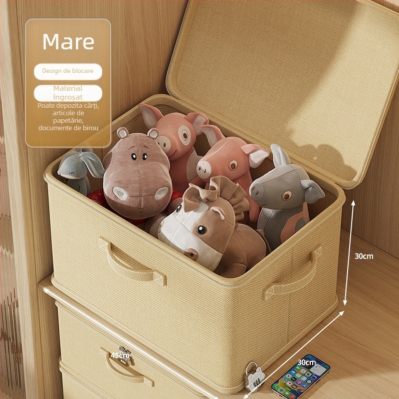 Coș de depozitare cu încuietoare, haine de uz casnic, dulap stratificat, organizator de artefacte, cuvertură de pantaloni, cu parolă