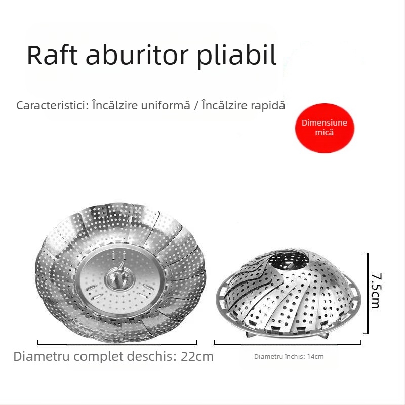 Suport pentru ouă la abur, suport pentru abur din oțel inoxidabil, multifuncțional, pliabil, telescopic, pentru abur, schimbarea aburului, felii de abur, suport pentru abur de uz casnic, placă de abur en-gros
