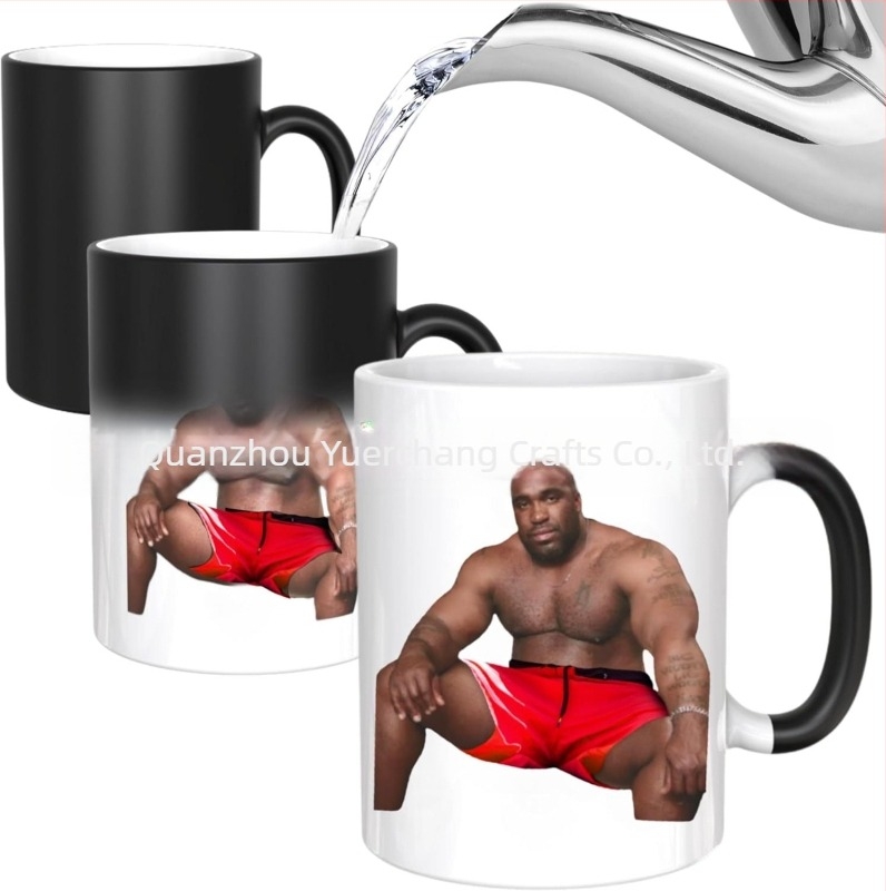 Cană ceramică cu schimbare de culoare, cană de cafea ceramică, cană de apă, vânzare transfrontalieră, cană de ceai ceramică, cană de lapte pentru studenți