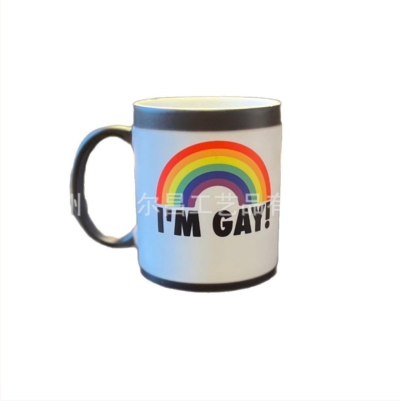 Cană ceramică cu schimbare de culoare, cană de cafea ceramică, cană de apă, vânzare transfrontalieră, cană de ceai ceramică, cană de lapte pentru studenți
